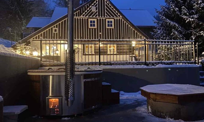 Jablonec nad Jizerou House | Holiday home Mountain cabin with infra-red sauna and hot tub