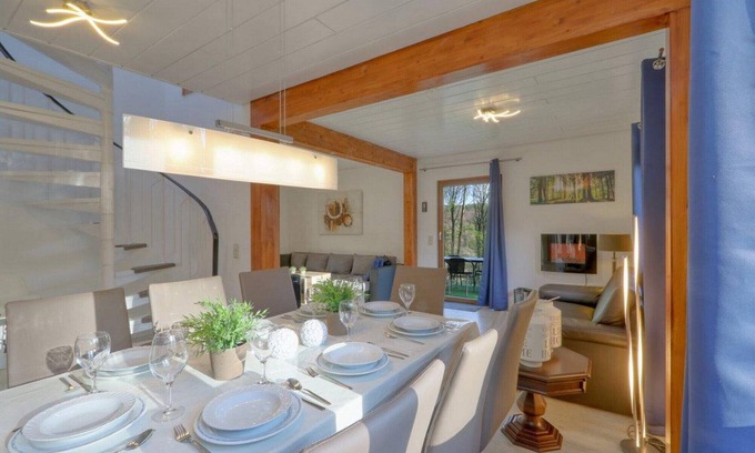 Kirchheim House | Holiday home near Zeta, own Suna, forest, lake, WLAN