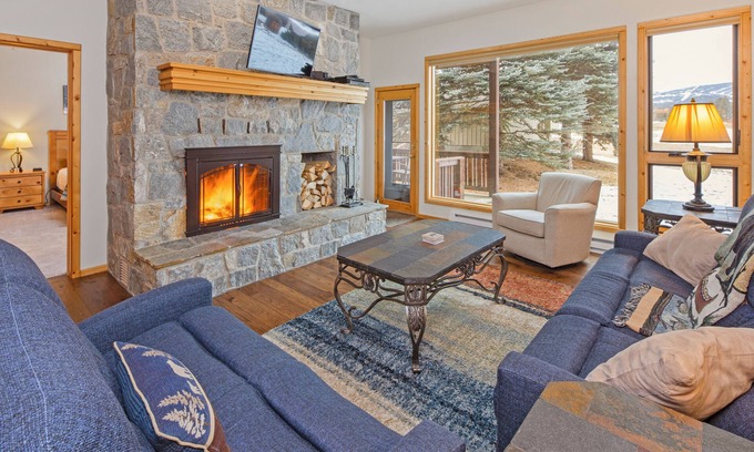 Big Sky Meadow Village Condo | Home on Big Sky Golf Course w/fireplace & community pool/hot tub -The Lone Peak Lookout
