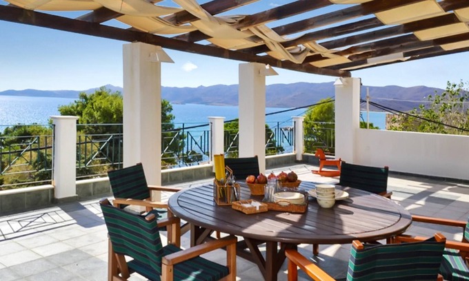 Karystos Villa | Homerez - 10 m away from the beach! Villa for 12 ppl. with sea view at Karistos