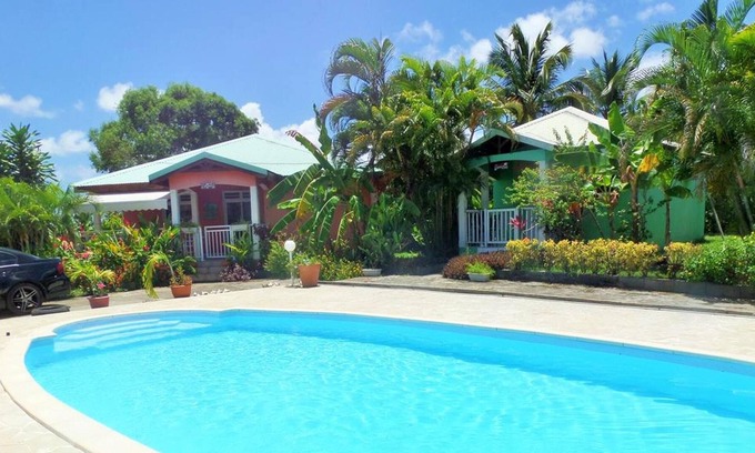 Petit-Canal House | Homerez - Beautiful house for 7 ppl. with shared pool and terrace at Petit-Canal