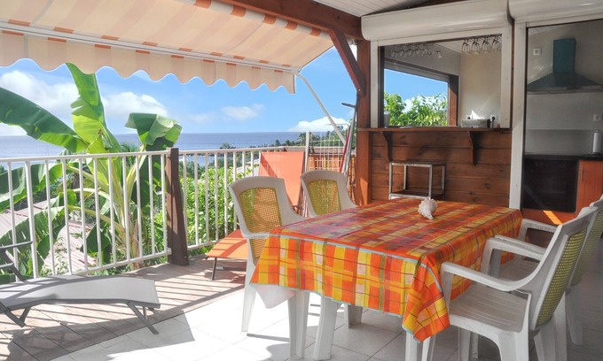 Bouillante House | Homerez - Comfortable bungalow in Bouillante with sea view