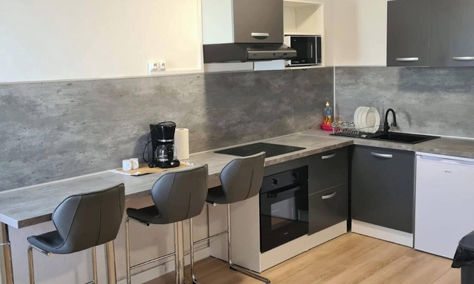 Les Abymes Apartment | Homerez - Modern Studio with Terrace in Les Abymes - 50 m²