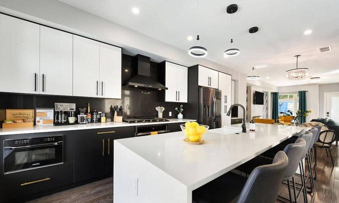 Lawrenceville House | ★ HostWise Stays ★ Huge 4br, 4.5ba, rooftop deck, 5 balconies, garage parking, fire pit, & more!