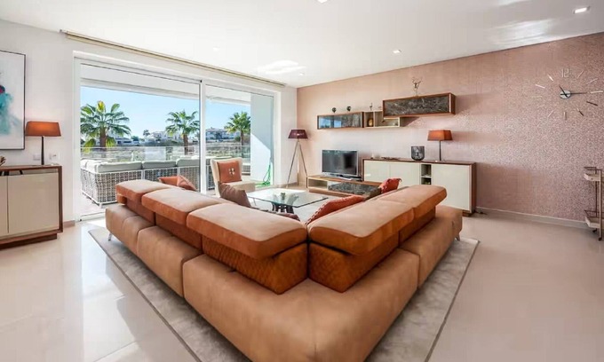 Porto de Mos Apartment | Huge Terrace | Sea View | Direct Access to the Pool