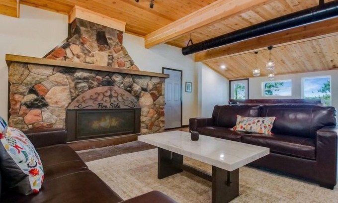 Jim Falls Cabin | Hygge Lodge is a gorgeous lakefront gathering place for year round family fun.