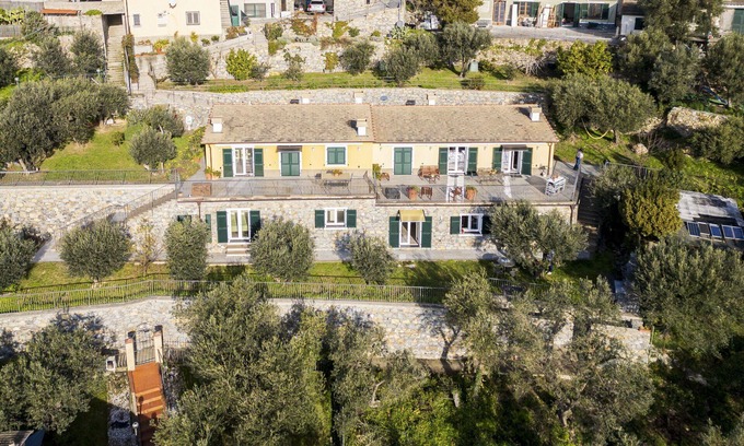 Poggio Favaro-San Bernardo Apartment | Il Mare Tra Gli Ulivi, Bogliasco With Sea View