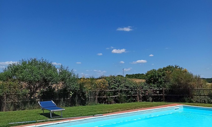 Sovicille Apartment | Independent flat 2 pax downstairs, in Villa, Siena View, Pool A/C, organic Farm