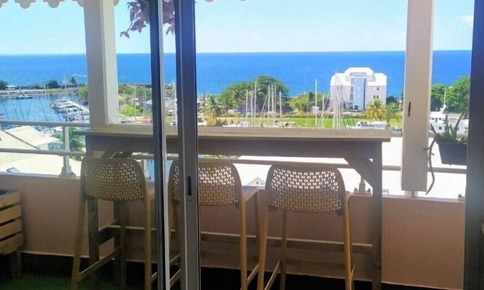 Riviere-Sens Apartment | KAZ A SOLEY - Cozy Apartment 50m2 Terrace Sea View - Beach at 200m