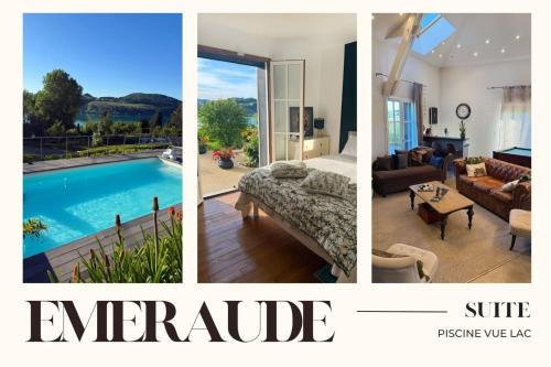 Bilieu House | L'EMERAUDE suite lake view swimming pool beach 10 min walk away