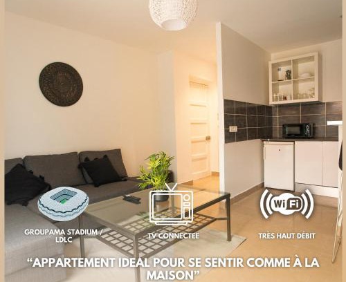 Decines-Charpieu Apartment | L'onde Douce - T2 Cosy - Proximité tram T3 & T7