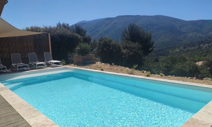 Mollans-sur-Ouveze House | La Bernardière, Comfort and exceptional views of Mont Ventoux (sleeps 10)
