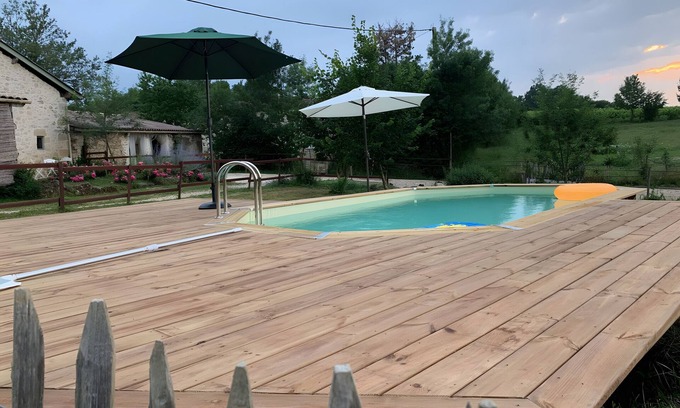 Verac House | La Grange d'Oustaud with Pool, Countryside Views, and Authentic Charm