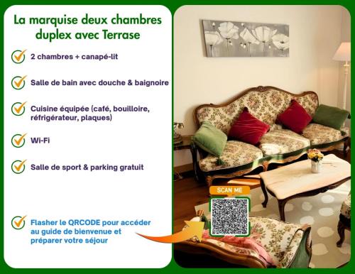 Socourt Apartment | La Marquise duplex 2 chambres avec terrasse privée by BoookingFuté