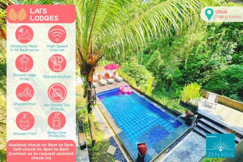 Melayang Apartment | Lai's Lodges - Quiet Jungle Retreat w River & Jungle Views, 4Km to Central Ubud