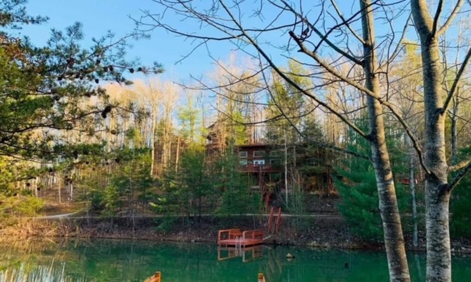 Rogers Cabin | Lake Cabin with Breathtaking Lake View & Private Dock. Hot Tub.Pool Table. Wi-Fi