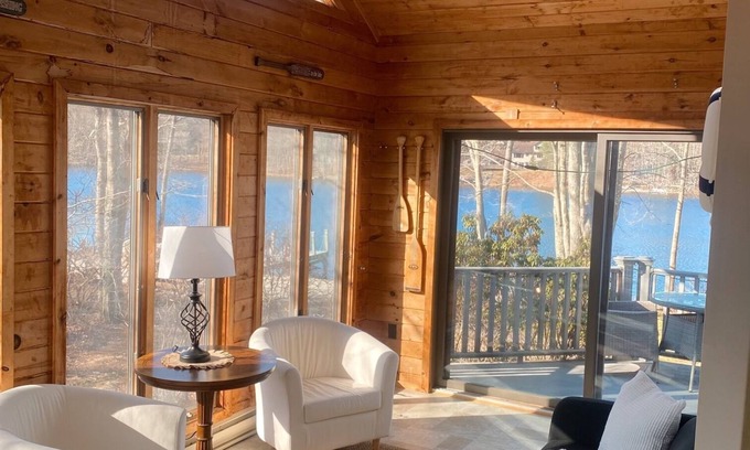 Gouldsboro House | LAKE FRONT GETAWAY; Hot tub, Private Beach, Fire-Pit
