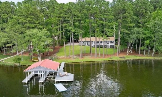 Henrico House | Lake Gaston Waterfront w/Dock, Boat House, Fire Pit & Beautiful Lakefront Views