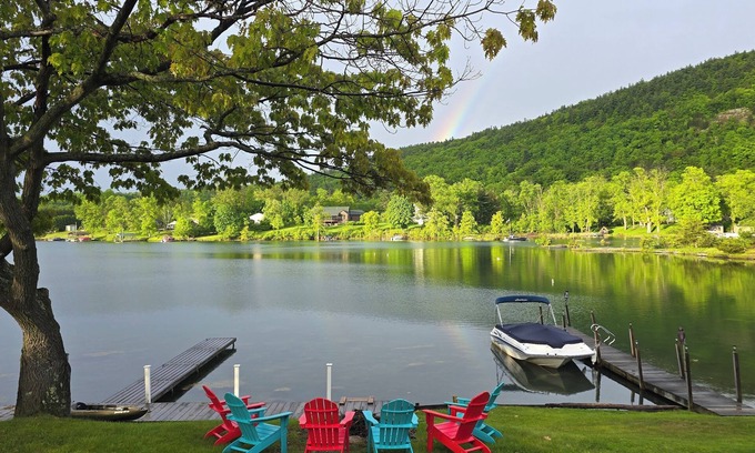 Ticonderoga House | Lake George Water Front With Boat Dock