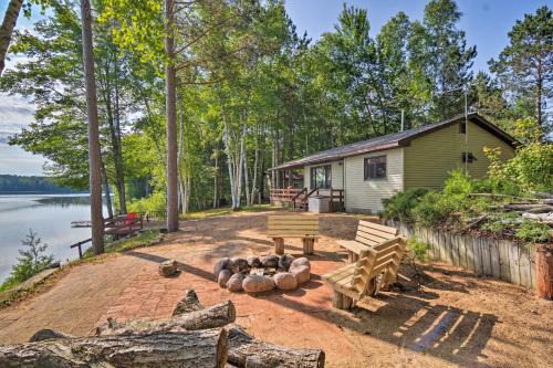 Manistique House | Lakefront Cabin with Private Dock and Beach!