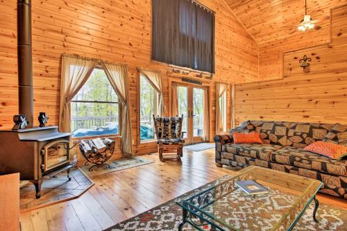 Nevis House | Lakefront Cabin with Private Deck, Dock and Fire Pit!
