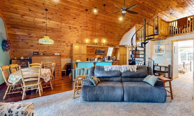 Bradford House | Lakefront gem w/ private pool, dock, outdoor firepit, & foosball + water views