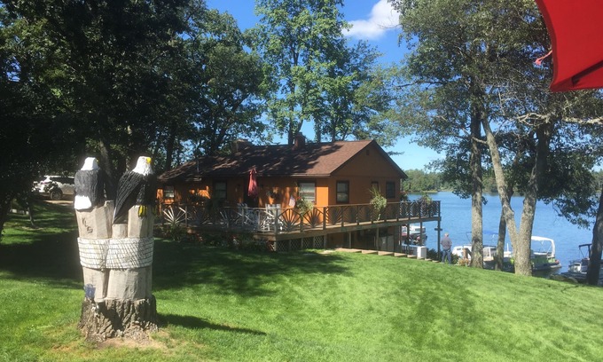 West Branch House | Lakefront Home - Two Bedroom with Fireplace - Outdoor Hot Tub - Pet Friendly!