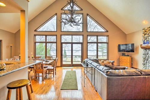 Higgins Lake House | Lakefront Roscommon Home with Game Room and Dock!