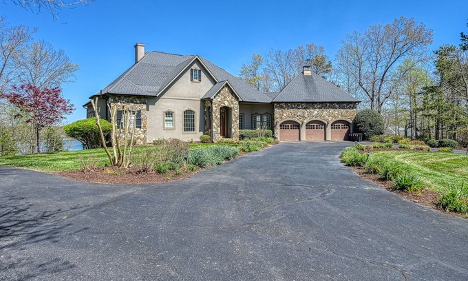 Mineral House | Lakefront stunner with pool, 50' waterslide, hot tub, & dock - dog-friendly