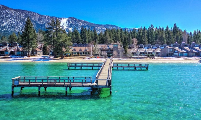 Rancho Bijou Condo | Lakeland Village - Walk to the beaches of Lake Tahoe!