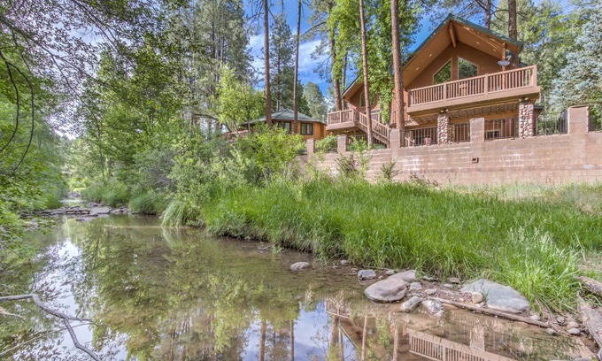 Kohls Ranch Cabin | Large, Beautiful Cabin on Tonto Creek in Kohl's Ranch/Game Room/Hot Tub/Views