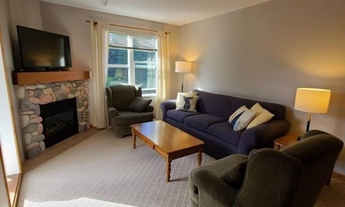 Silver Star Mountain Condo | Large Corner Condo in Creekside with a Patio to enjoy the Views
