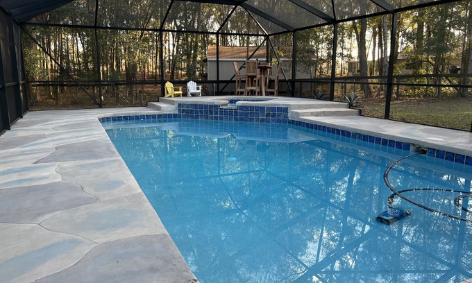Fellowship House | Large Family sized Home 2 acre Fenced Yard, Covered Pool, Hot tub. WEC next door