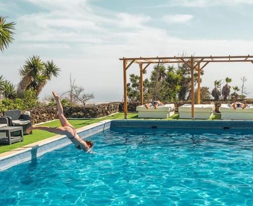 Granadilla de Abona Villa | Large Heated Pool, Hot Tub, Bar, Games Room, Gym, 2 Caves, New Outdoor Kitchen