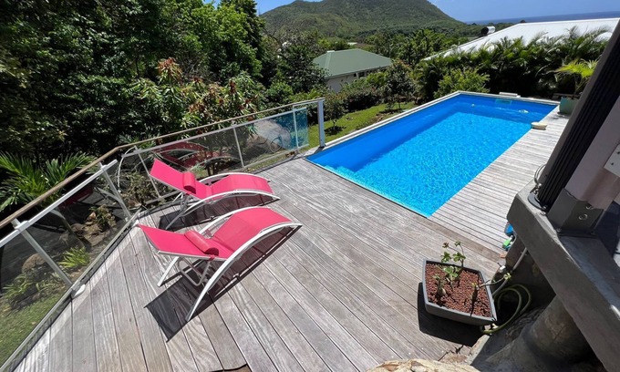 Deshaies Villa | Large villa with sea view, ground floor living area, private swimming pool not overlooked