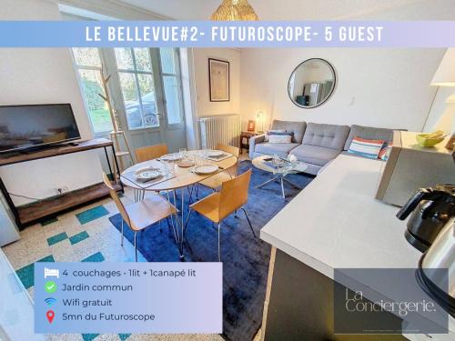 Jaunay-Clan Apartment | Le Bellevue #2 - 5 personnes - Futuroscope -La Conciergerie