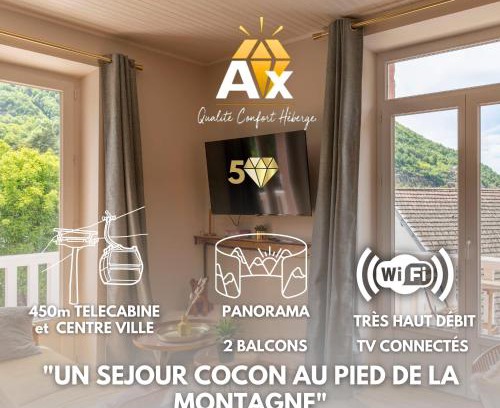 Ax-les-Thermes Apartment | Le Grillon de Pongo Elegant T2 avec balcons