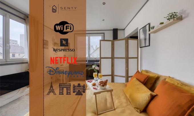 Montmagny Apartment | LE NID DOUILLET : PARIS proche-Cozy-Netflix