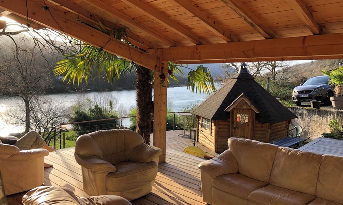 Hautecourt-Romaneche House | Le Ponton: a bohemian-style waterfront getaway just 1 hour from Lyon.
