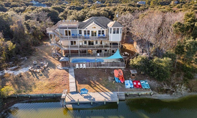 Carova Beach House | Leap of Faith C9203 Canalfront, Pool, Hot Tub, 4x4 Beaches