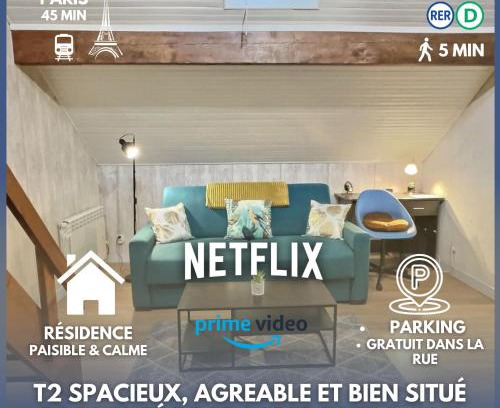Corbeil-Essonnes Apartment | LES OISEAUX - WIFI Fibre - PARKING - PROCHE RER D
