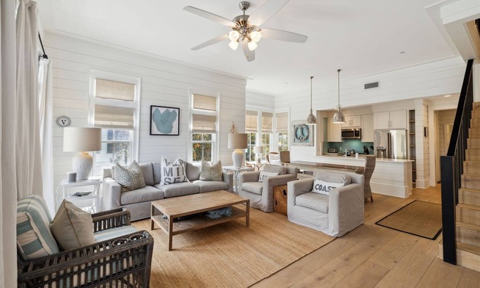 Beach District House | LOCATION, LOCATION, LOCATION! STEPS to WATERCOLOR Beach Club! Walk to Seaside,