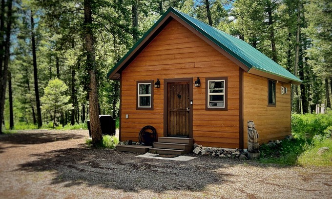 Island Park Cabin | Loft cabin nestled in the woods with two acres to yourself.