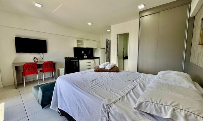 Ponta Verde Apartment | Loft with balcony 100 meters from the sea ED TIME 923