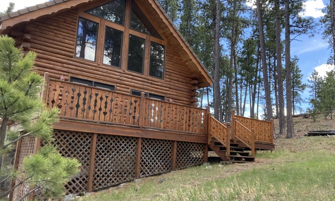 Rapid City Cabin | Log cabin nestled in ponderosa pine - 5 mi between Pactola and Sheridan Lakes