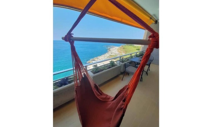 Tabarja Condo | Lovely beachfront studio with pool-24h electricity