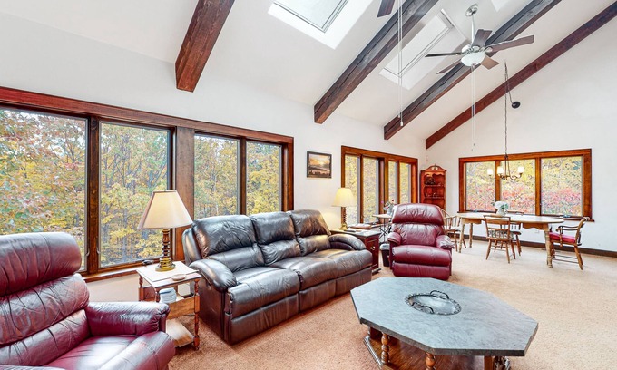 Gilford House | Lovely dog-friendly home with firepit, EV outlet, & washer/dryer
