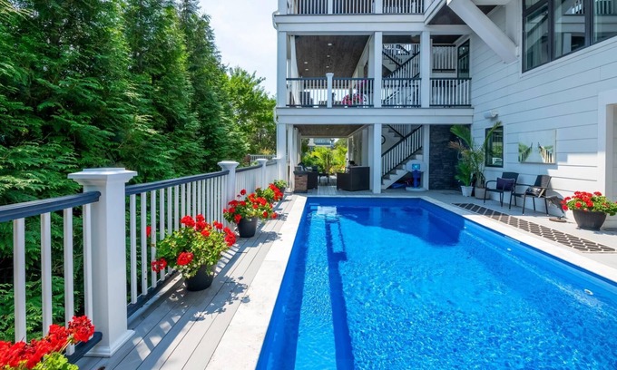 Dewey Beach House | Lux Pool Mansion! Ocean Views, Pvt Beach, 9BR/6BA