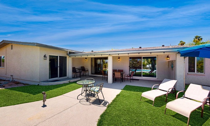 Fountain Hills House | Luxe getaway with private heated pool, patio, and mountain views - walk to park