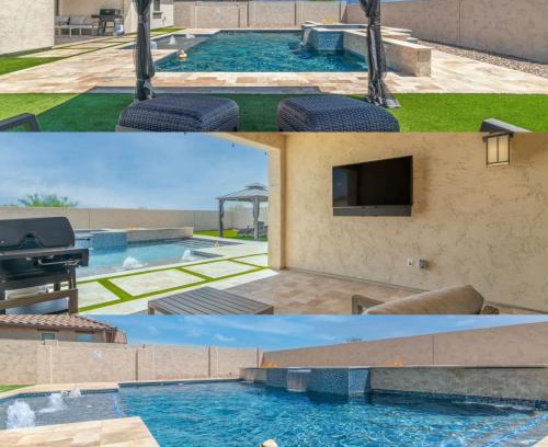 Montecito in Estrella House | Luxe Goodyear Oasis Pool King Suite Grill